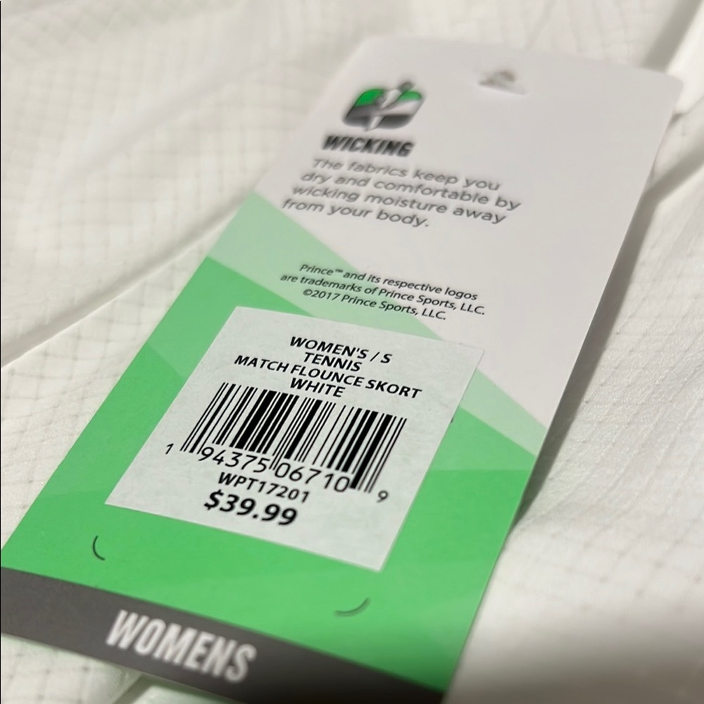 White Women's Prince Tennis Skirt - Picture 6 of 6